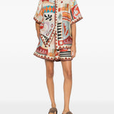 Shorts Michelle con stampa astratta in multicolore Alemais - donna 