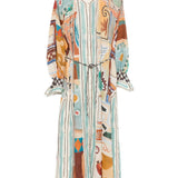 Chemisier con stampa grafica multicolore Alemais - donna 