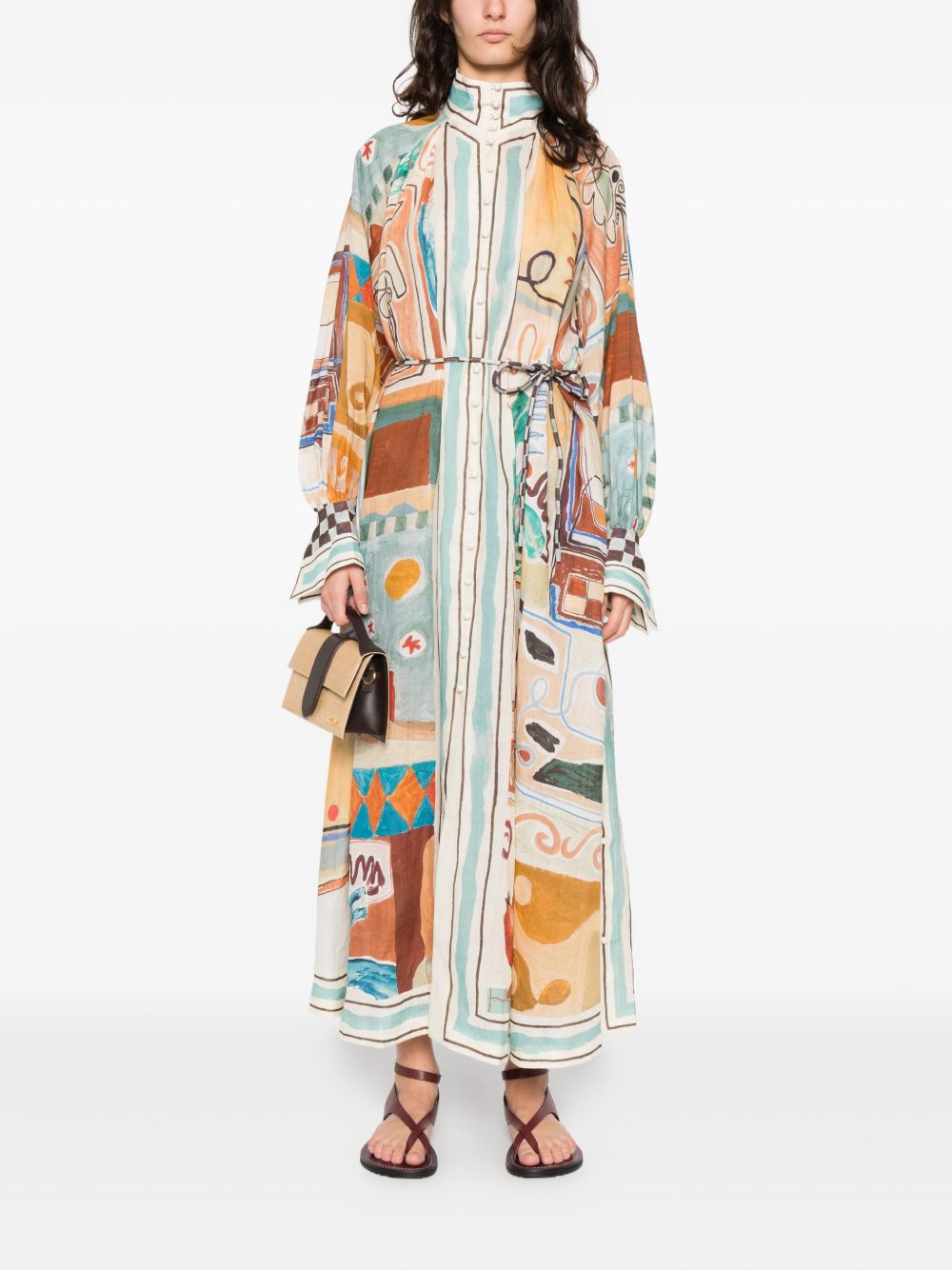 Chemisier con stampa grafica multicolore Alemais - donna 