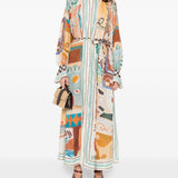 Chemisier con stampa grafica multicolore Alemais - donna 