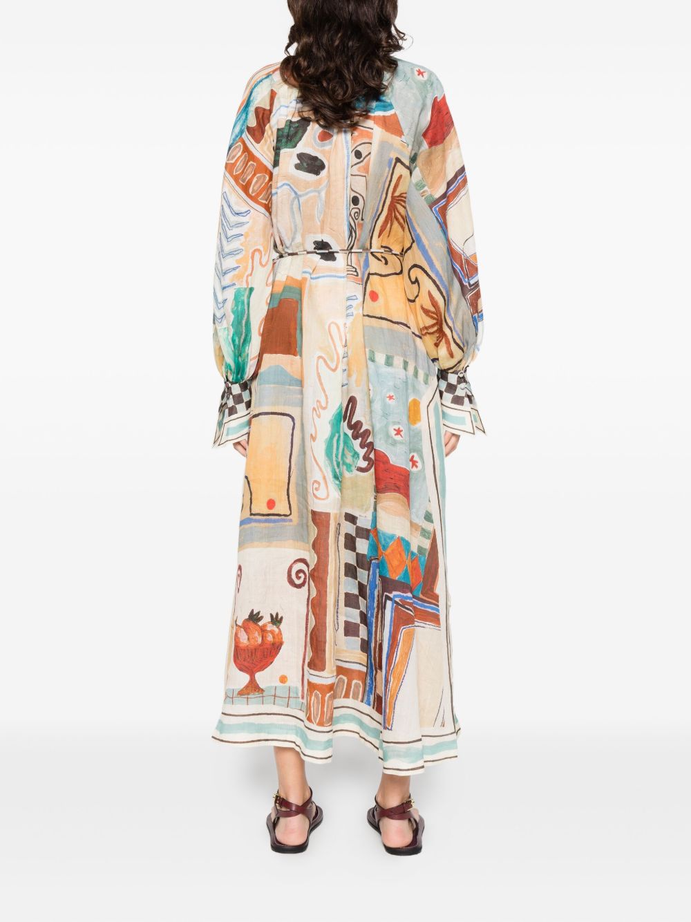 Chemisier con stampa grafica multicolore Alemais - donna 