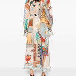 Chemisier con stampa grafica multicolore Alemais - donna 