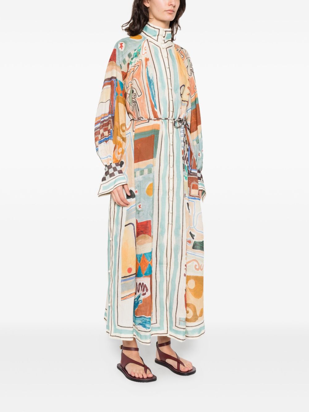 Chemisier con stampa grafica multicolore Alemais - donna 
