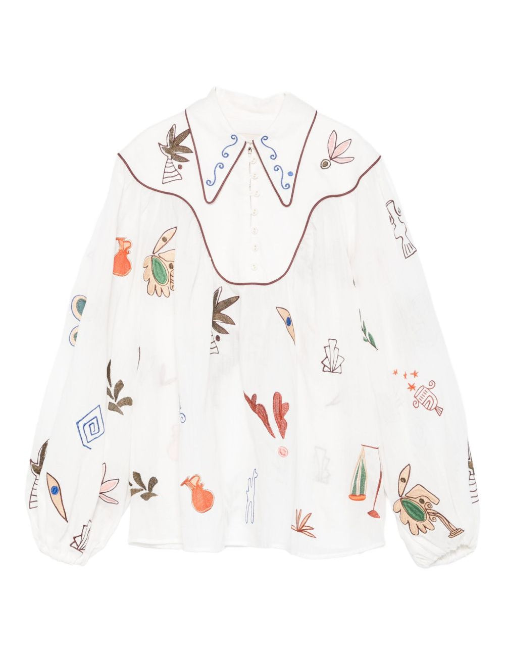 Blusa Mina con stampa in bianco Alemais - donna 