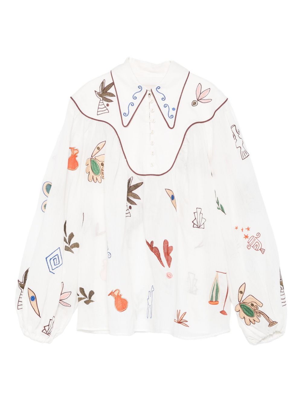 Blusa Mina con stampa in bianco Alemais - donna 