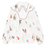 Blusa Mina con stampa in bianco Alemais - donna 
