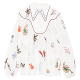 Blusa Mina con stampa in bianco Alemais - donna 