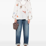 Blusa Mina con stampa in bianco Alemais - donna 