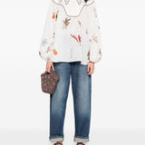 Blusa Mina con stampa in bianco Alemais - donna 