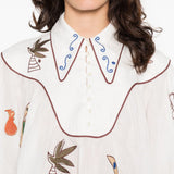 Blusa Mina con stampa in bianco Alemais - donna 