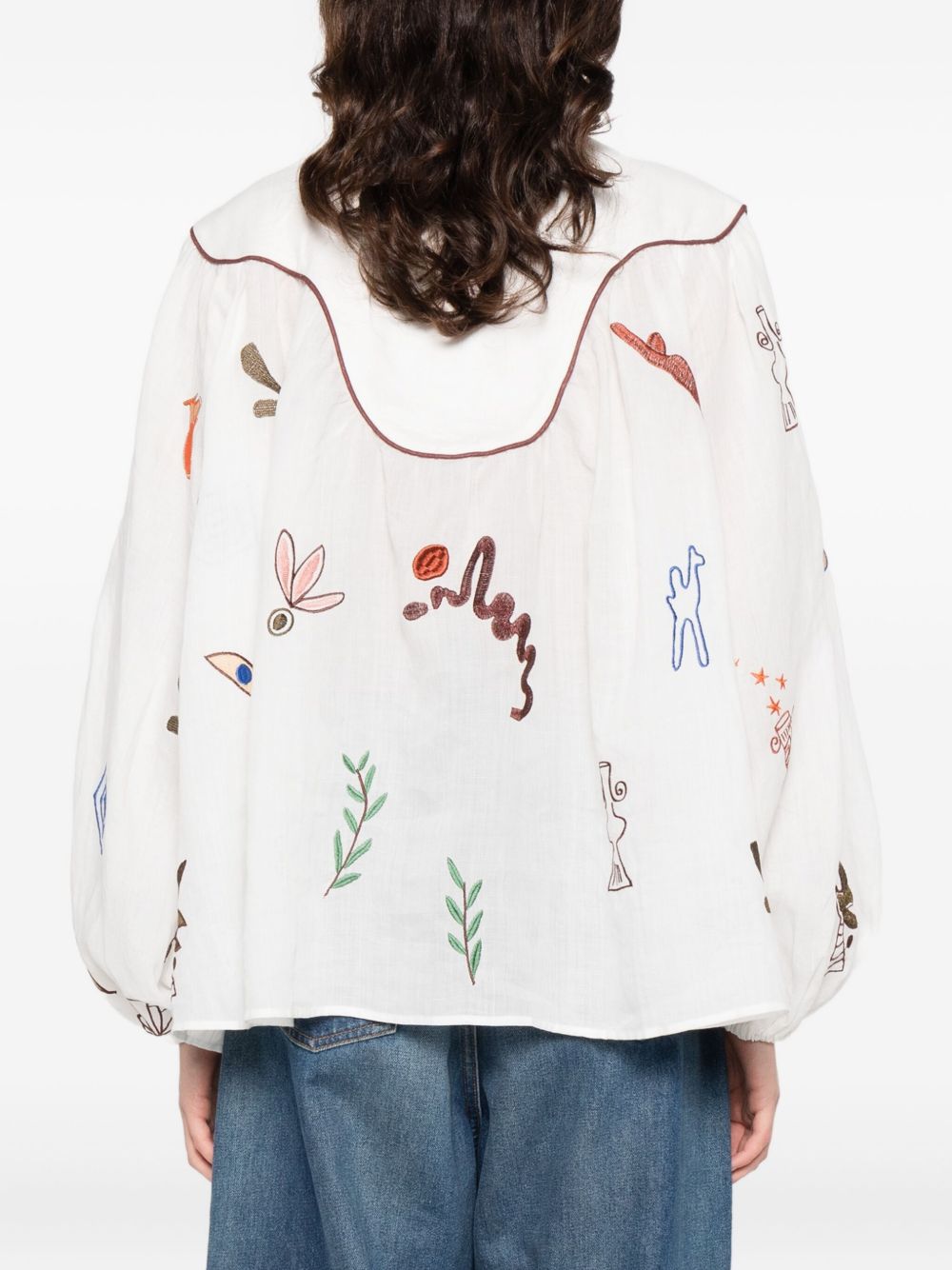 Blusa Mina con stampa in bianco Alemais - donna 