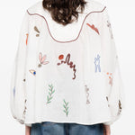 Blusa Mina con stampa in bianco Alemais - donna 