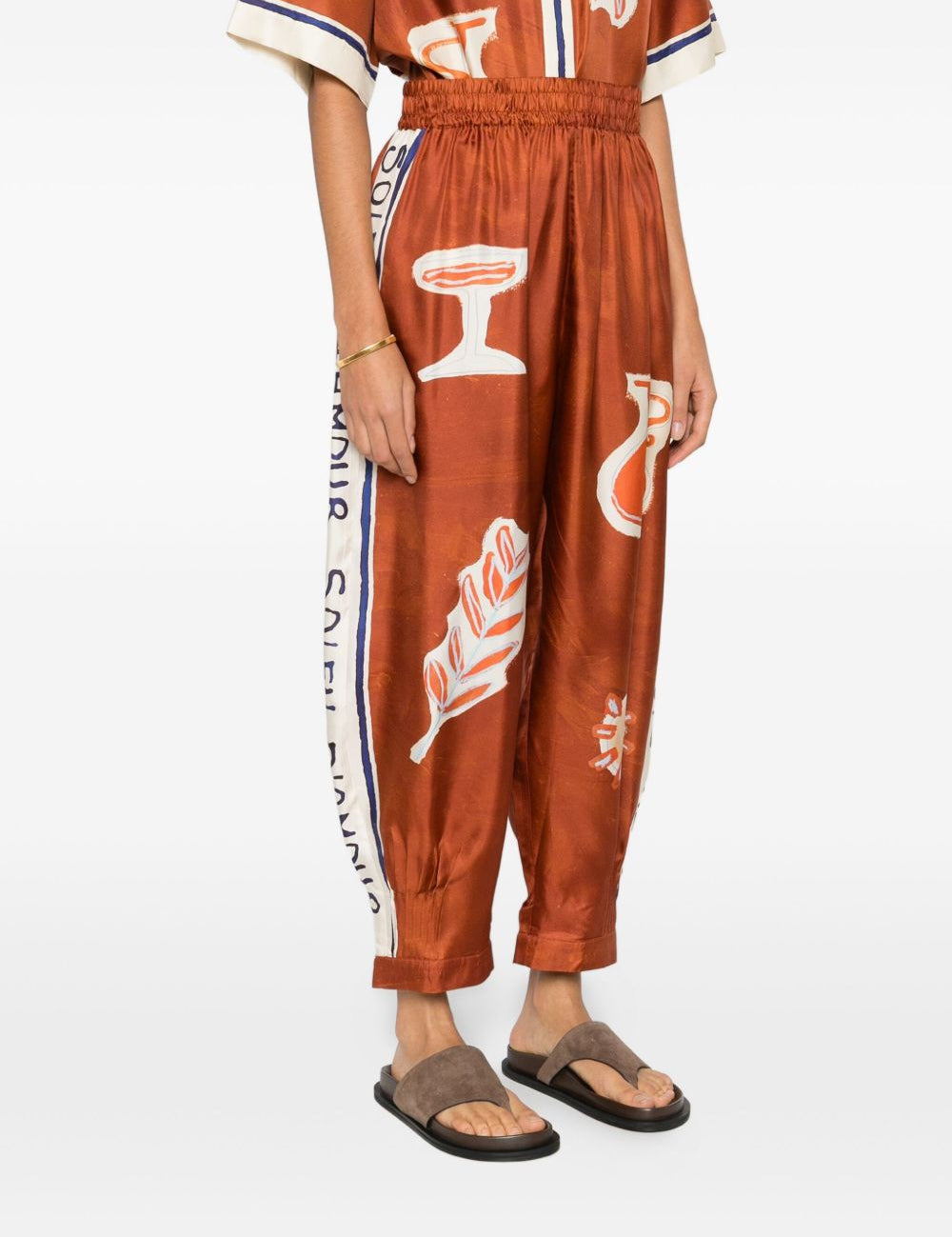 Pantaloni Soleil D'Amour con stampa in arancione Alemais - donna 