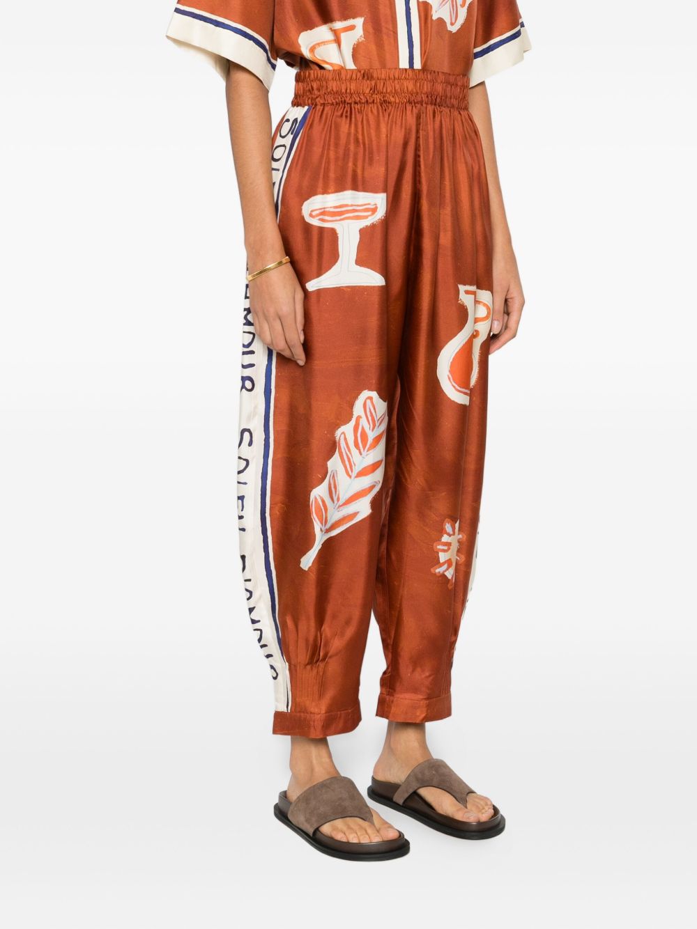 Pantaloni Soleil D'Amour con stampa in arancione Alemais - donna 