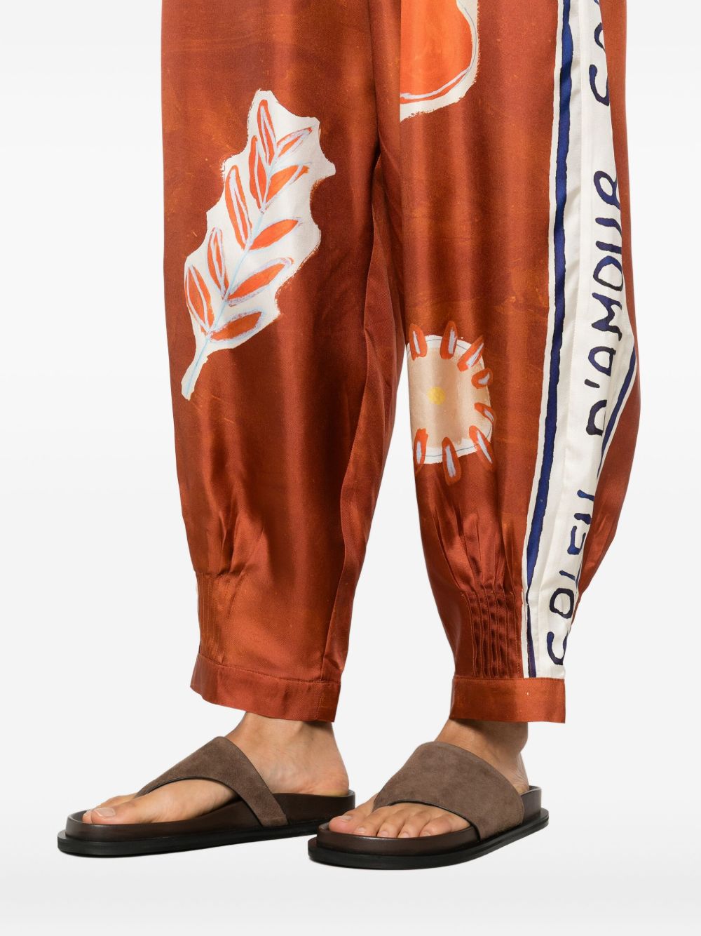 Pantaloni Soleil D'Amour con stampa in arancione Alemais - donna 