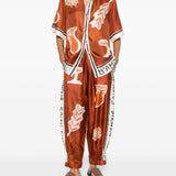Pantaloni Soleil D'Amour con stampa in arancione Alemais - donna 