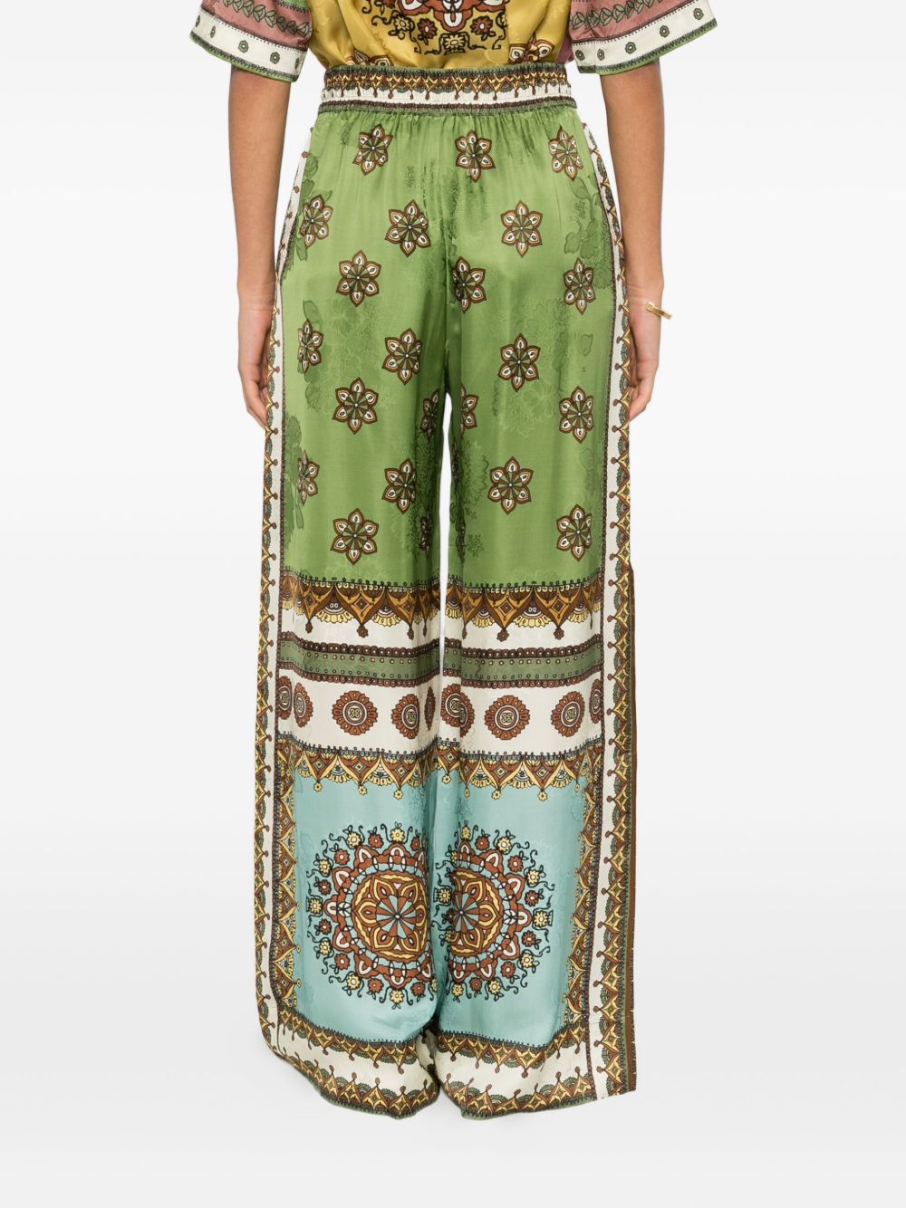 Pantaloni Contina con stampa a fiori in verde Alemais - donna 