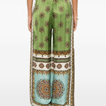 Pantaloni Contina con stampa a fiori in verde Alemais - donna 