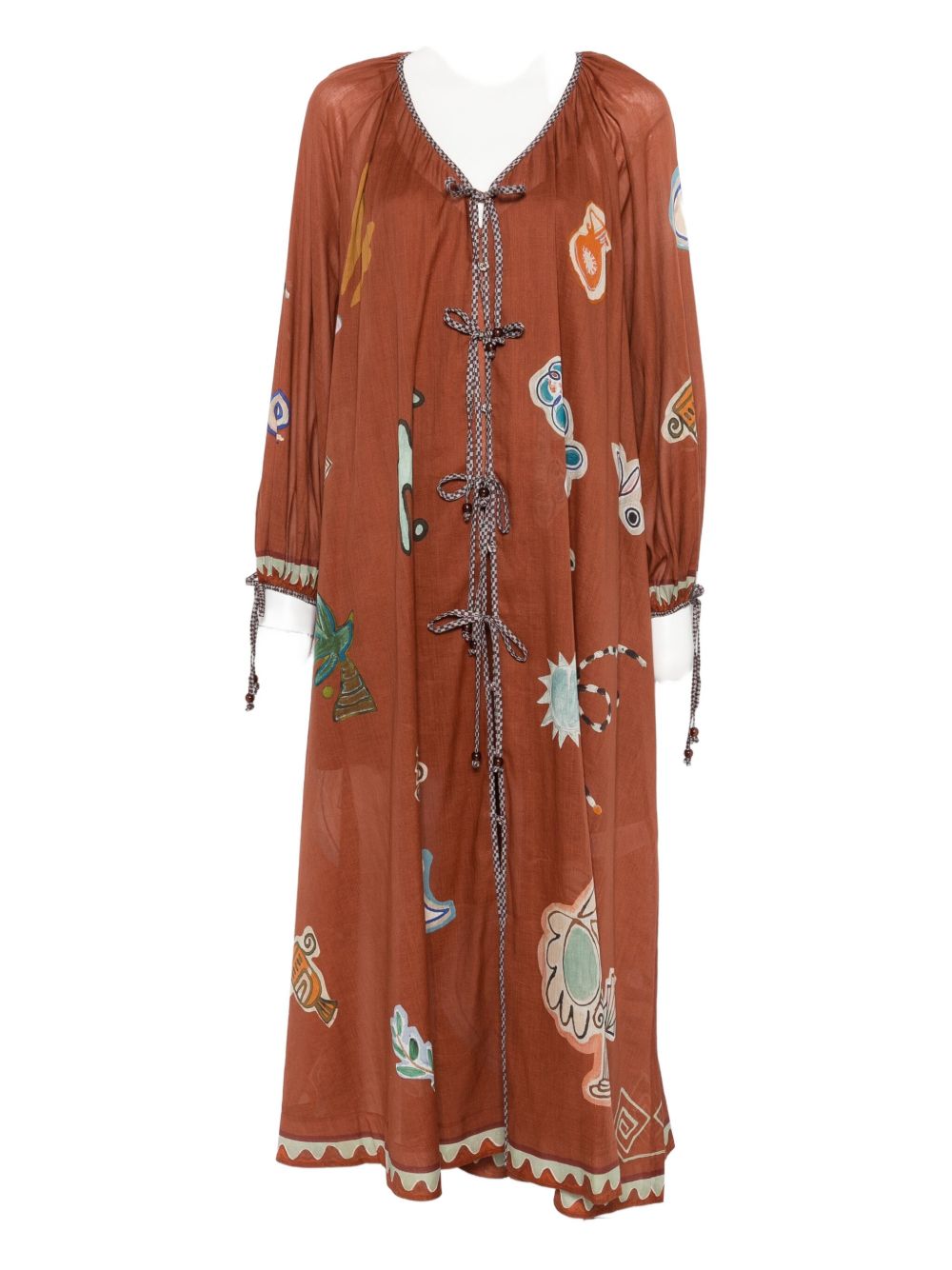 Abito con stampa all-over  in marrone Alemais - donna 