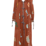 Abito con stampa all-over  in marrone Alemais - donna 