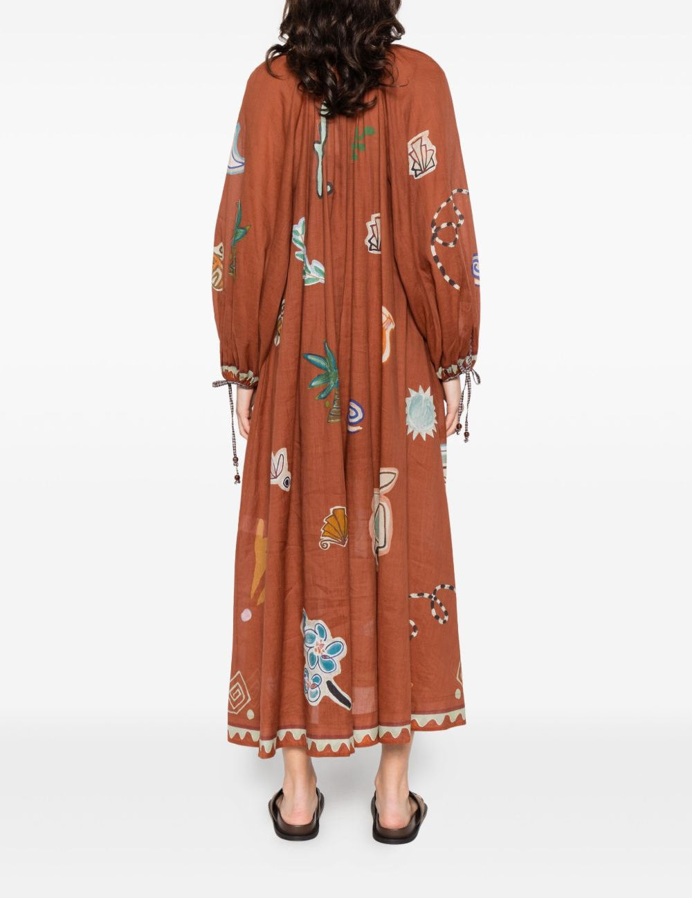 Abito con stampa all-over  in marrone Alemais - donna 