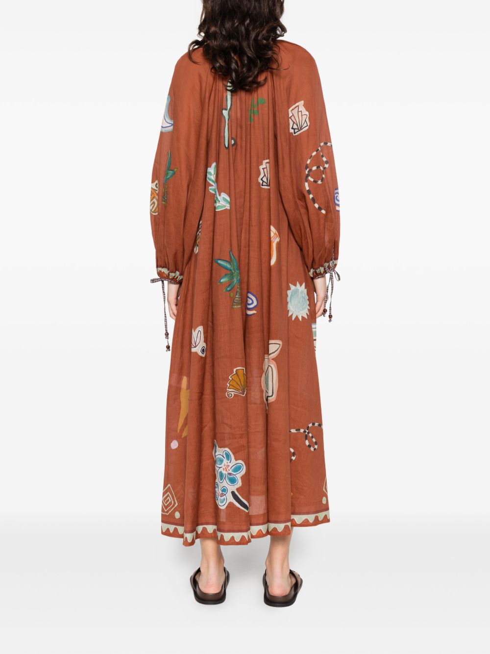 Abito con stampa all-over  in marrone Alemais - donna 