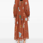 Abito con stampa all-over  in marrone Alemais - donna 
