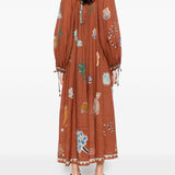 Abito con stampa all-over  in marrone Alemais - donna 