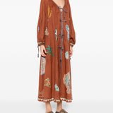 Abito con stampa all-over  in marrone Alemais - donna 