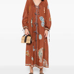 Abito con stampa all-over  in marrone Alemais - donna 