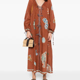Abito con stampa all-over  in marrone Alemais - donna 