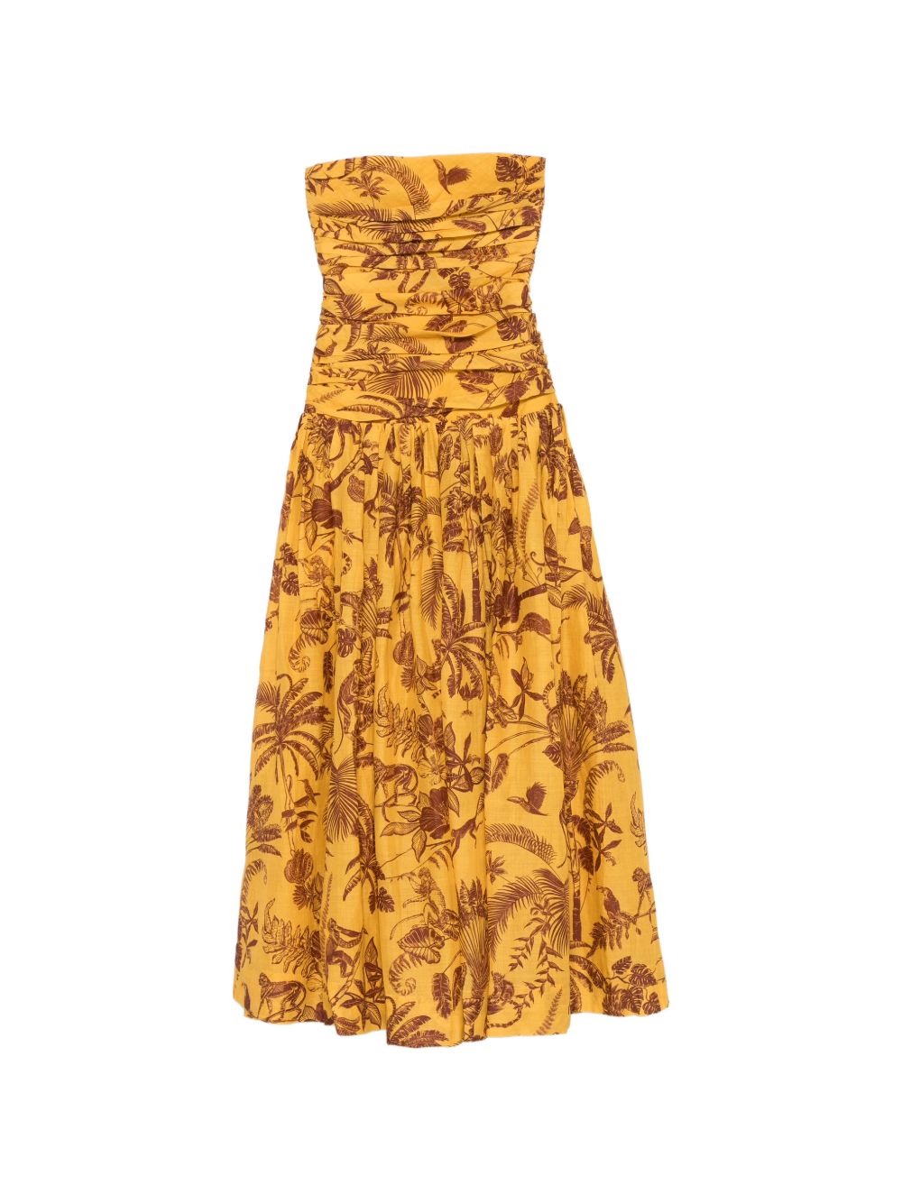 abito lungo senza spalline in giallo ALEMAIS - donna 
