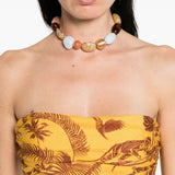 abito lungo senza spalline in giallo ALEMAIS - donna 