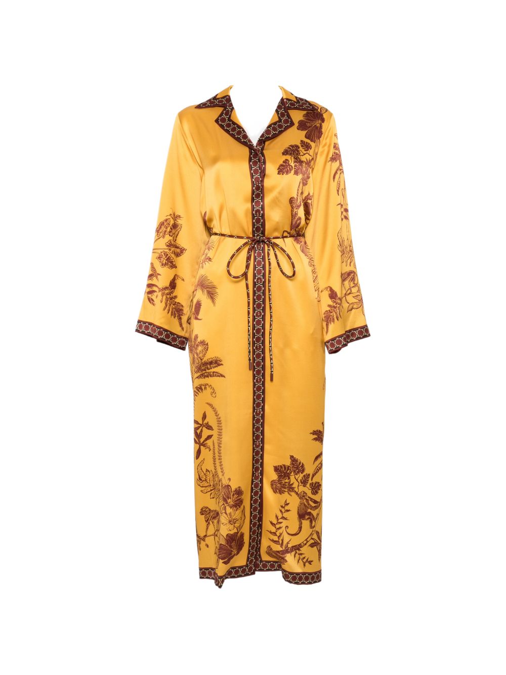chemisier lungo con cintura in giallo ALEMAIS - donna 
