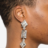 Orecchini pendenti con cristalli in argento Alessandra rich - donna 