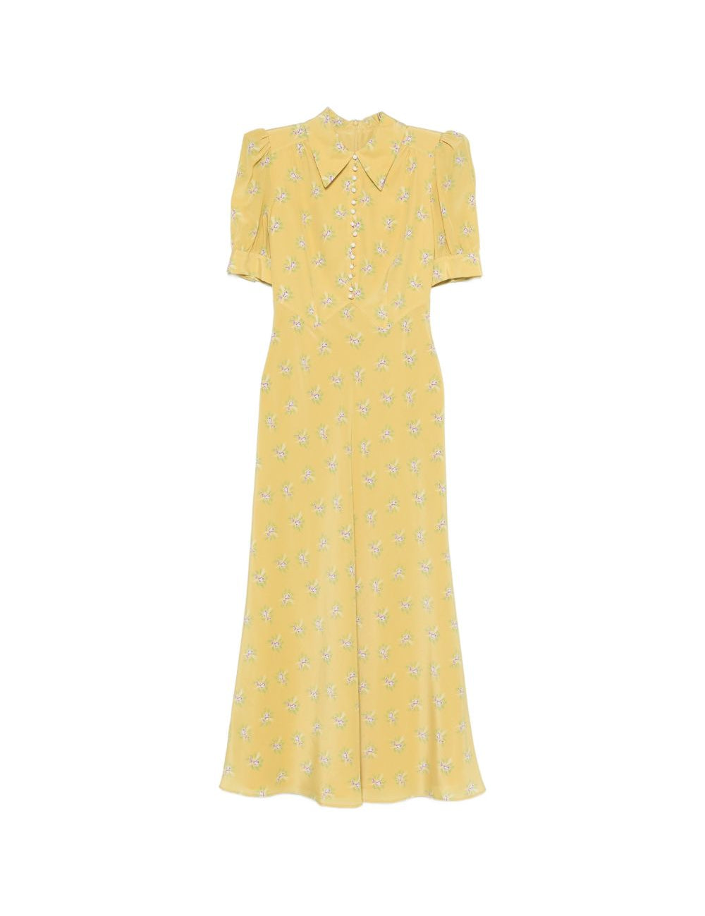 Abito lungo con fiori in giallo Alessandra Rich - donna 