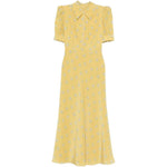 Abito lungo con fiori in giallo Alessandra Rich - donna 