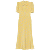 Abito lungo con fiori in giallo Alessandra Rich - donna 