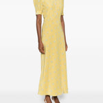Abito lungo con fiori in giallo Alessandra Rich - donna 