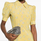 Abito lungo con fiori in giallo Alessandra Rich - donna 