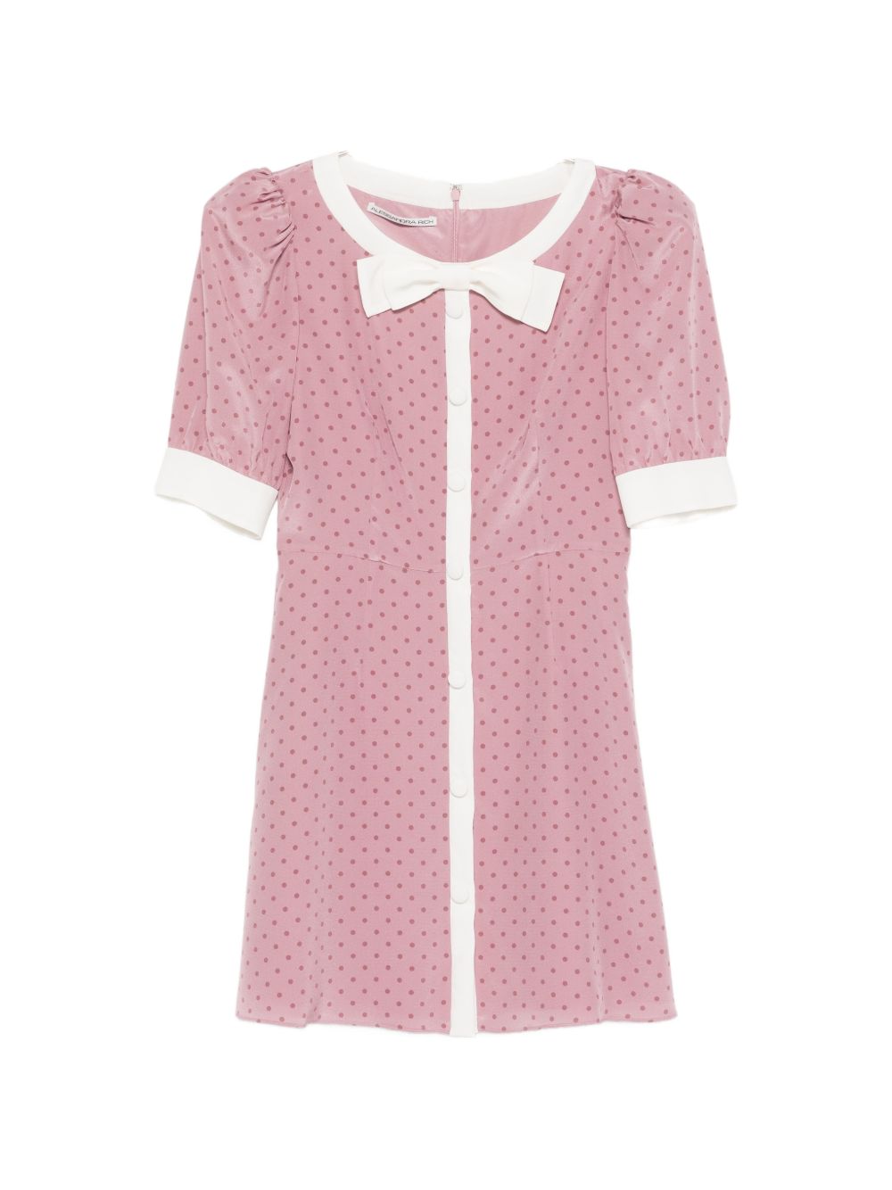 Abito corto con pois in rosa Alessandra Rich - donna 