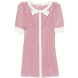 Abito corto con pois in rosa Alessandra Rich - donna 