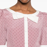 Abito corto con pois in rosa Alessandra Rich - donna 