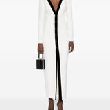 Abito lungo con fiocco in bianco e nero Alessandra Rich - donna 