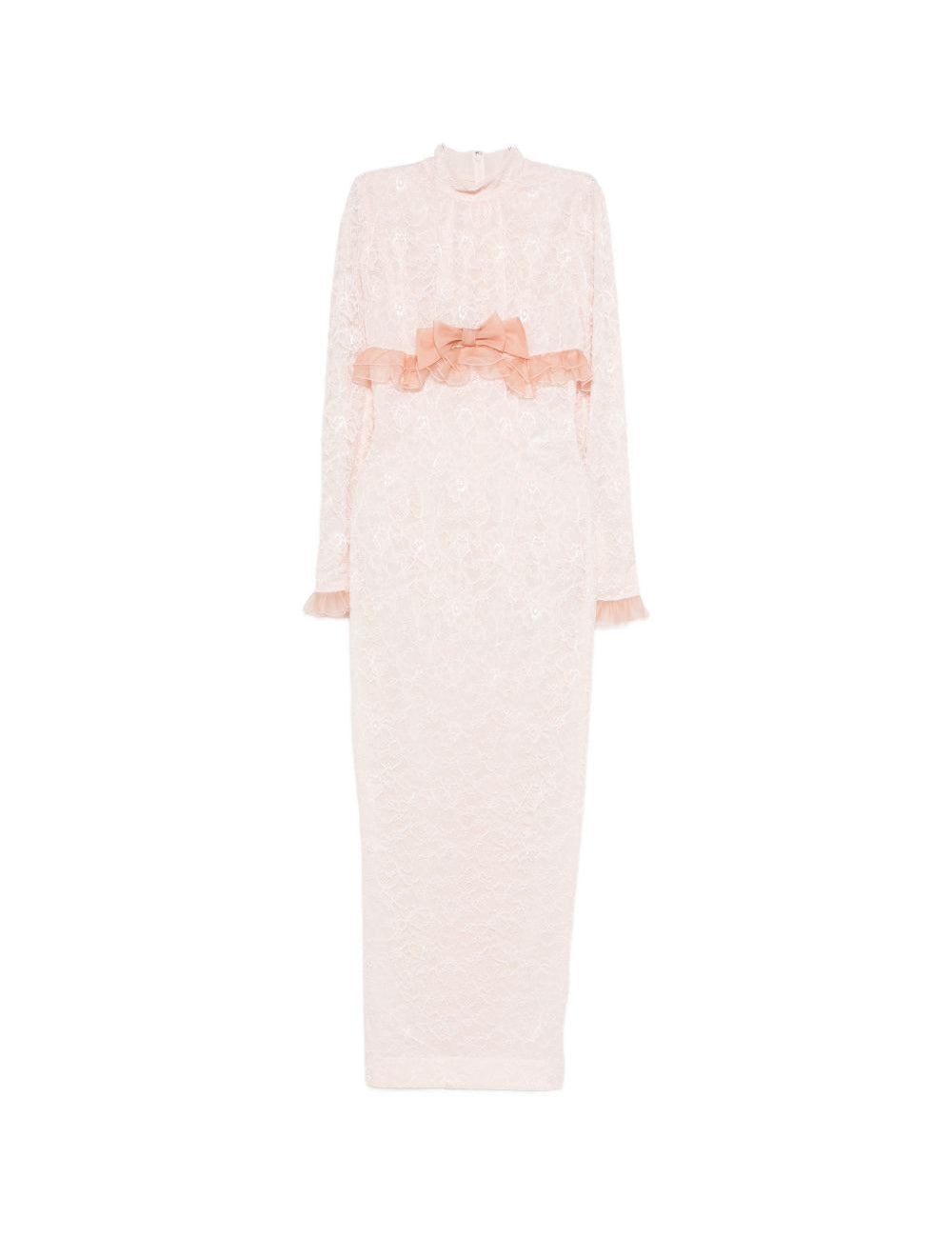 Abito lungo con fiocco in rosa Alessandra Rich - donna 