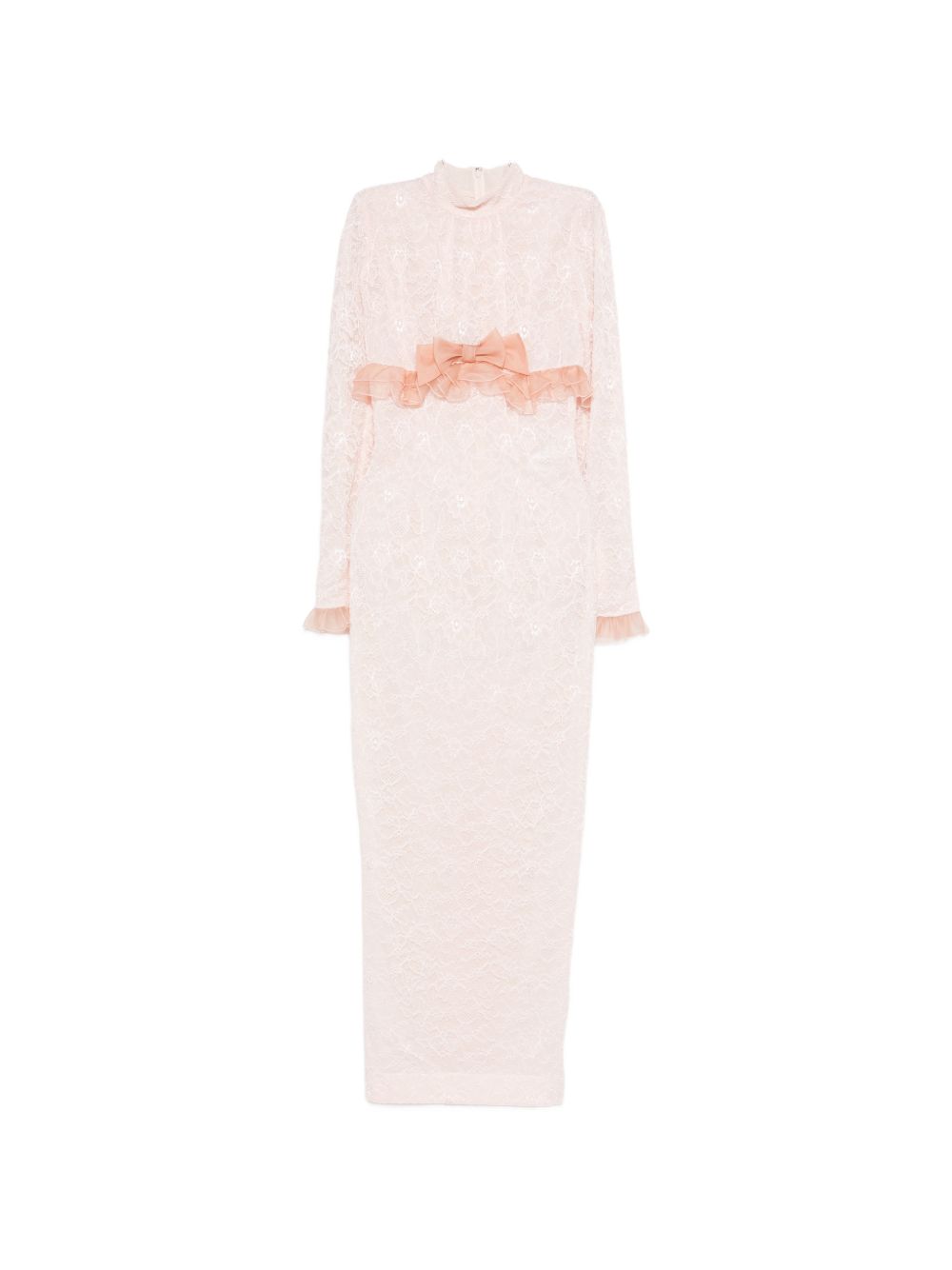 Abito lungo con fiocco in rosa Alessandra Rich - donna 