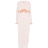 Abito lungo con fiocco in rosa Alessandra Rich - donna 