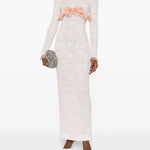 Abito lungo con fiocco in rosa Alessandra Rich - donna 