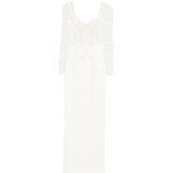 Abito lungo in pizzo bianco Alessandra Rich - donna 