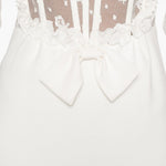 Abito lungo in pizzo bianco Alessandra Rich - donna 